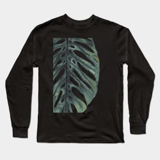 Monstera Half Leaf 5 Long Sleeve T-Shirt